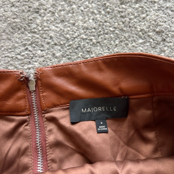 Majorelle Poseidon Faux Wrap Faux Leather Mini Skirt - Picture 4 of 5